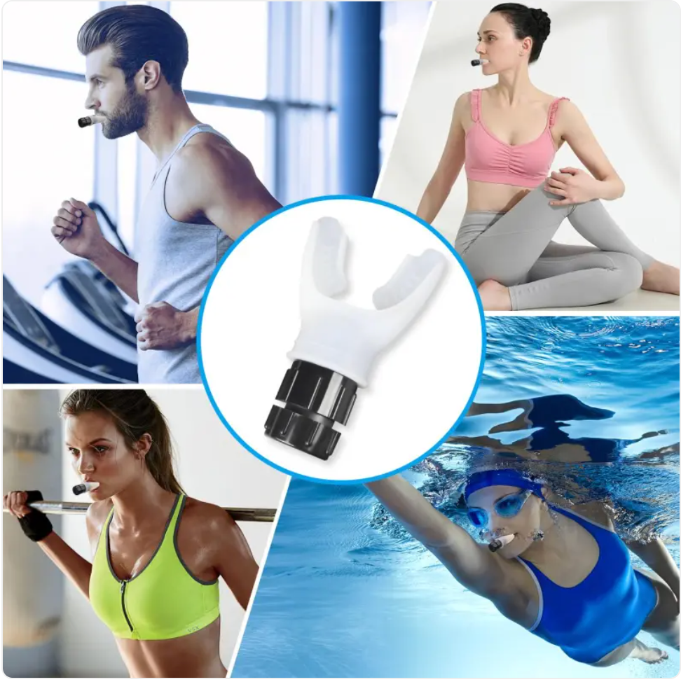 Adjustable Portable Breath Trainer for Muscle Strength and Fitness Training